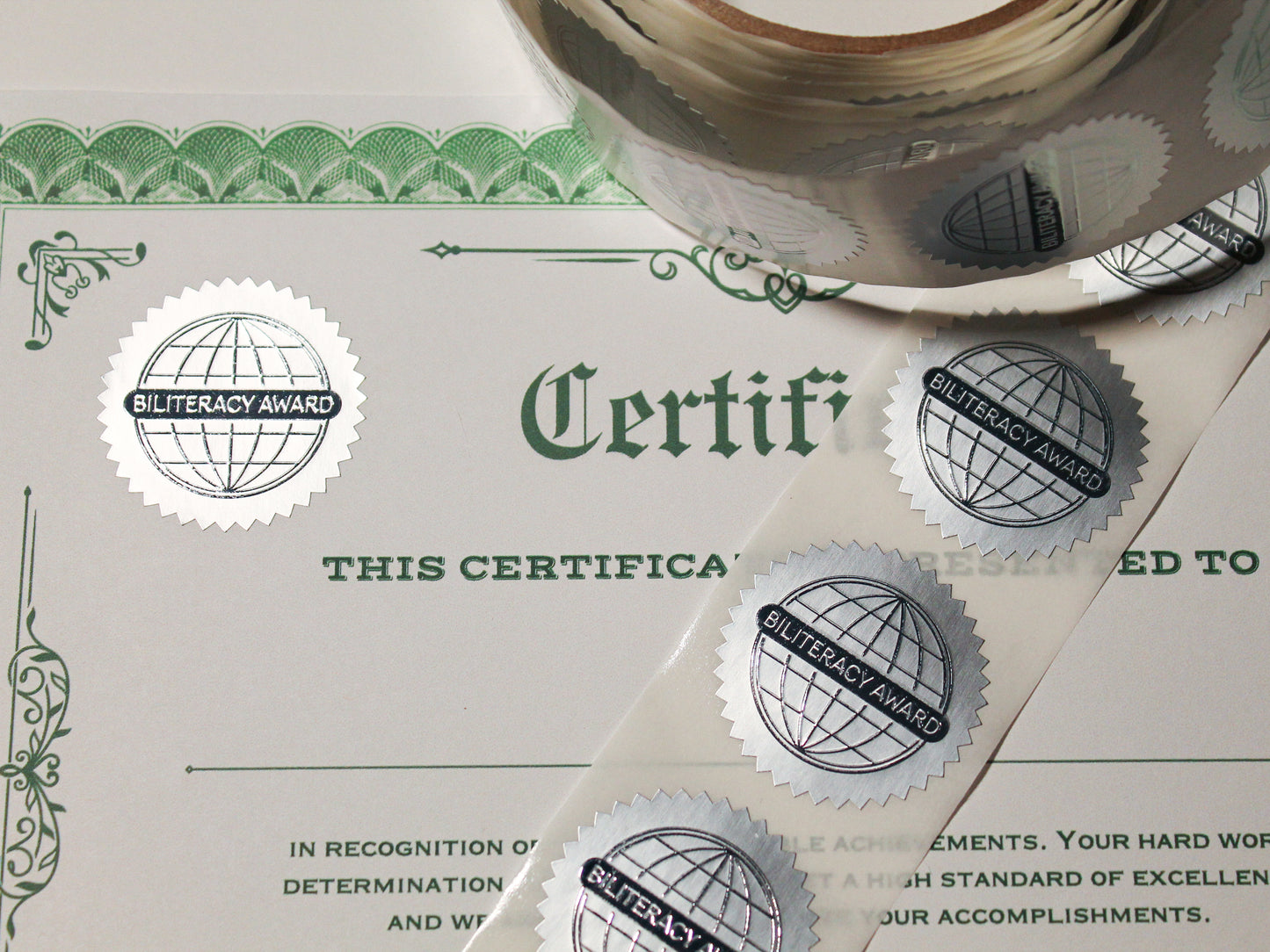 Biliteracy Pathway Award Stickers
